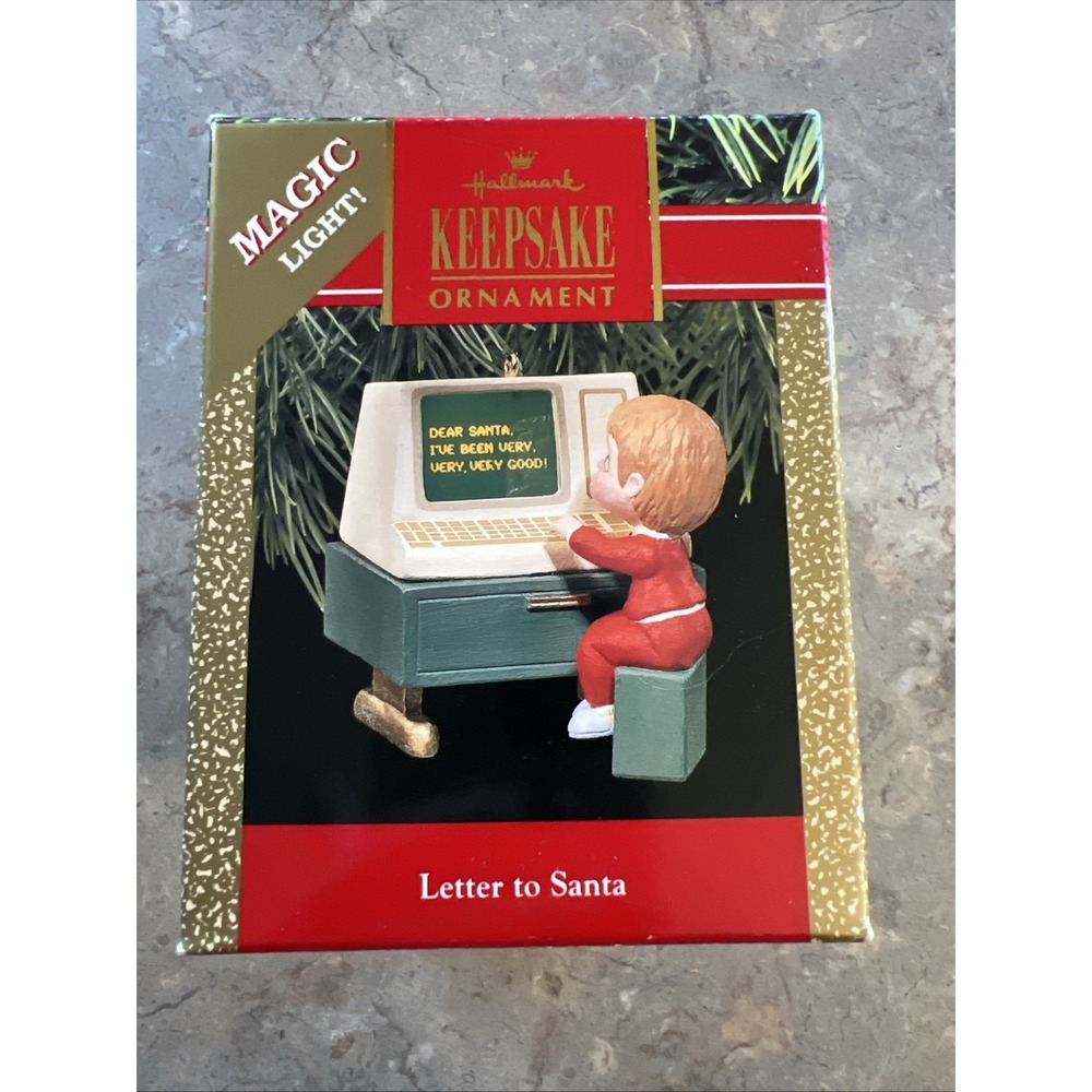 Hallmark Keepsake LETTER TO SANTA 1990 Christmas Ornament